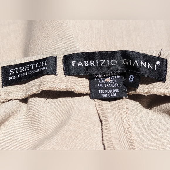 Women's Tan Size 8 Pants, Fabrizio Gianni - Picture 7 of 8